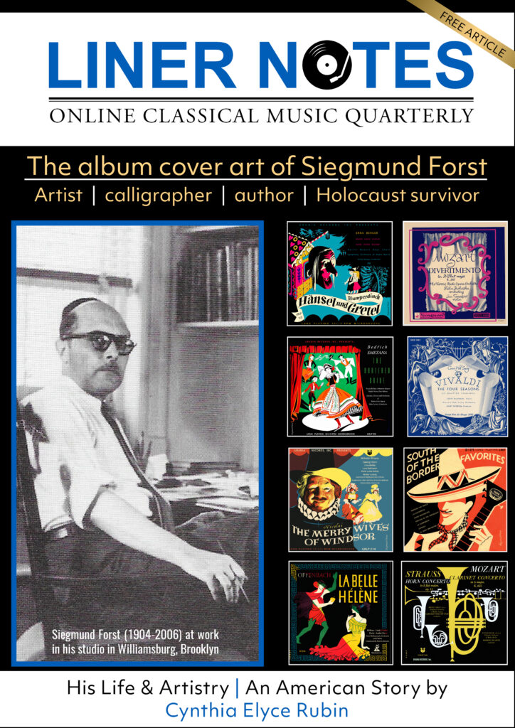 Siegmund Forst: An American Story - by Cynthia Elyce Rubin | Liner Notes Magazine